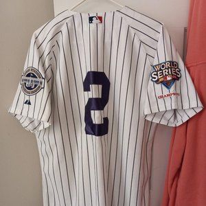 New York Yankees Jersey Jeter w/ 2009 WS & Inaugural Patch
